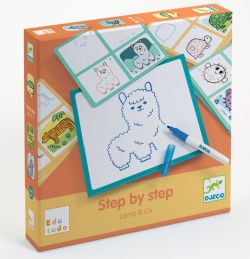 DJECO - COLORIAGE ÉTAPE PAR ÉTAPE LAMA & CO (STEP BY STEP)